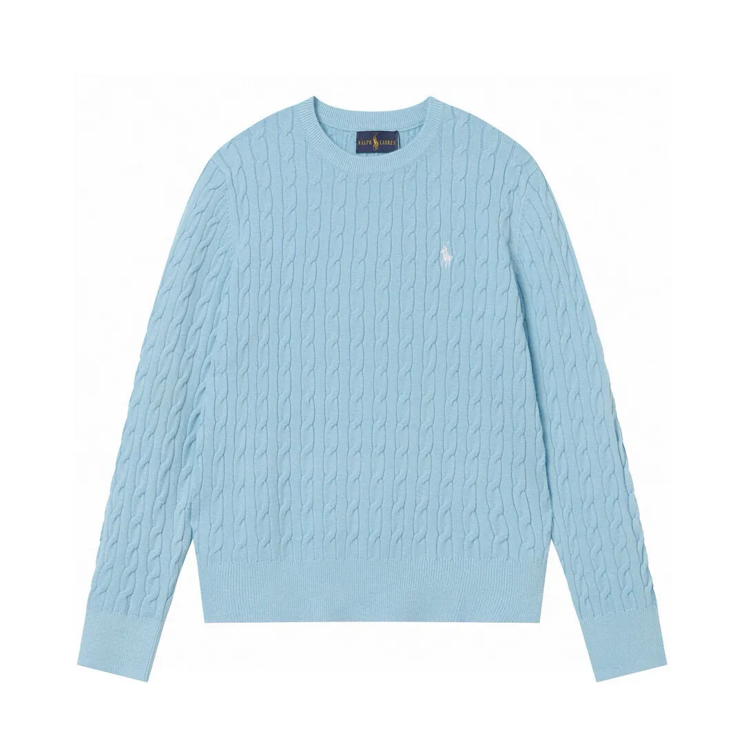 P186 Style No.: 601 -Ralph Lauren RL classic war horse logo embroidered pullover long-sleeved sweater on the chest -The item is made of custom-dyed and custom-spun yarn, purchased from the original version. A full set of customized accessories. Details determine success or failure. Heavy new autumn and winter product. High weight. Soft and delicate. The upper body effect is very nice. Loose fit. Women's model. -Color: white, gray, navy blue, red, khaki, blue, pink. -Sizes: S / M/ Ｌ S size 80-100 jins, M size 100-120 jins, Large size 120-135 jins
